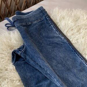 Sundays Zip-up side Joggers in Blue Denim Women's Size XS